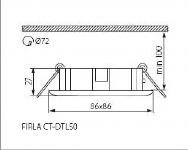 Kanlux Deckenleuchte FIRLA CT-DTL50-SC